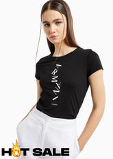 T-Shirt Women Black Armani Exchange Camiseta